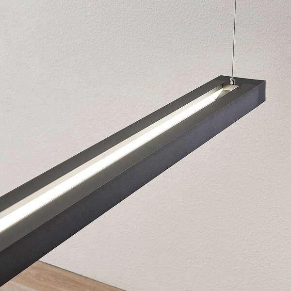 Arcchio lampa wisząca LED Cuna, 92 cm, czarny, metal Cuna, czarny, biuro, aluminium, nowoczesny