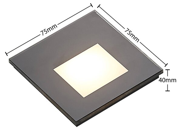 Oprawa wpuszczana LED Arcchio Vexi, 7,8 cm x cm, czarna, CCT Vexi Arcchio, możliwość ściemniania, czarny, przedpokój, aluminium, nowoczesny