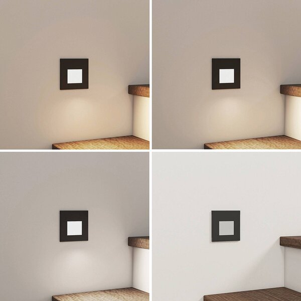 Oprawa wpuszczana LED Arcchio Vexi, 7,8 cm x cm, czarna, CCT Vexi Arcchio, możliwość ściemniania, czarny, przedpokój, aluminium, nowoczesny