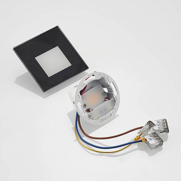 Oprawa wpuszczana LED Arcchio Vexi, 7,8 cm x cm, czarna, CCT Vexi Arcchio, możliwość ściemniania, czarny, przedpokój, aluminium, nowoczesny