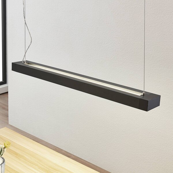 Arcchio lampa wisząca LED Cuna, 92 cm, czarny, metal Cuna, czarny, biuro, aluminium, nowoczesny