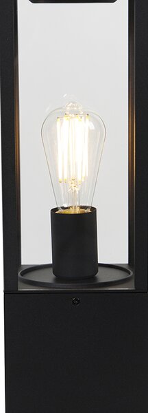 Lampa ogrodowa słupkowa czarna 80 cm z kołkiem gruntowym i przejściem kablowego - Charlois