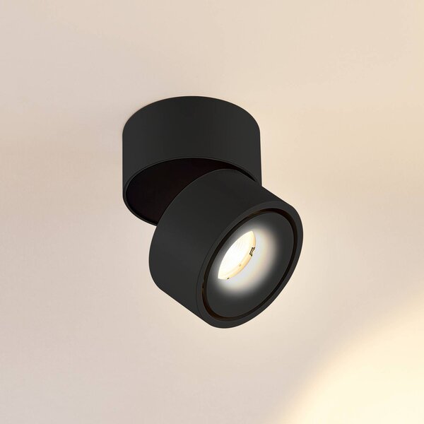 Arcchio reflektor sufitowy LED Rotari, 620lm, 1-punktowa wersja, czarny Rotari Arcchio, możliwość ściemniania, czarny, salon / jadalnia, aluminium, nowoczesny