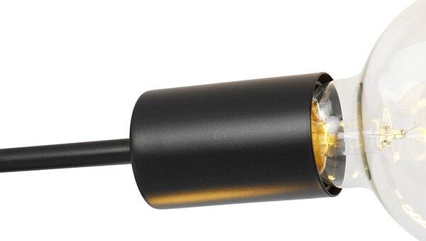 Designerska lampa sufitowa czarna 6-świateł - Sputnik Oswietlenie wewnetrzne
