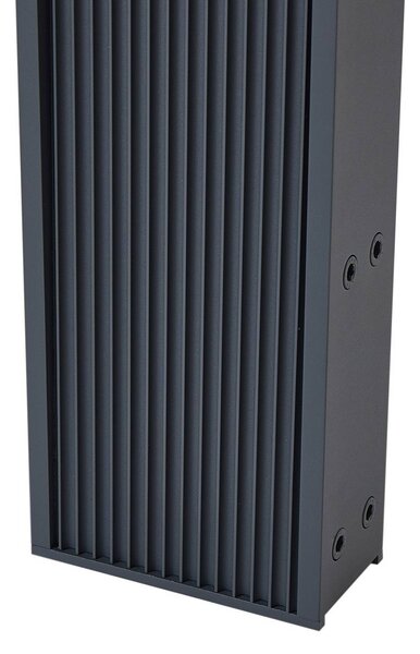 Lampa zewnętrzna LED Lucande Tavion, 230 cm, antracyt, IP65 Tavion, czarny, aluminium, nowoczesny