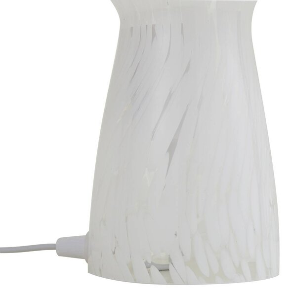 Lampa stołowa Hubi Lindby, biały / opal, salon / jadalnia, szkło, nowoczesny