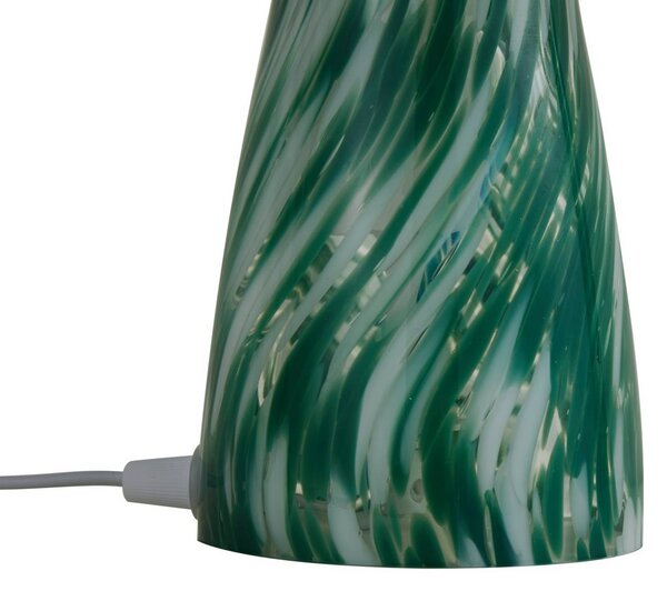 Lampa stołowa Hubi Lindby, zielony, salon / jadalnia, szkło, nowoczesny