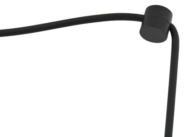 Lampa wisząca szklana Marla Lindby, możliwość ściemniania, czarny, salon / jadalnia, szkło, nowoczesny
