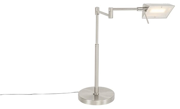 Designerska lampa stołowa stal LED ściemniacz dotykowy - Notia Oswietlenie wewnetrzne