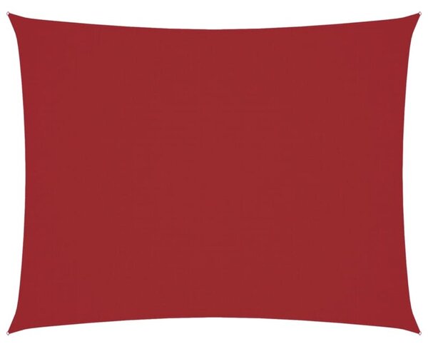 Prostokątny żagiel ogrodowy z tkaniny oxford, 6x7 m, czerwony