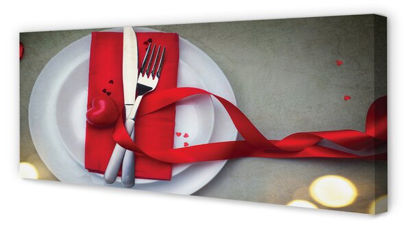 Duży obraz na płótnie Romantyczna Kolacja przy Świecach
