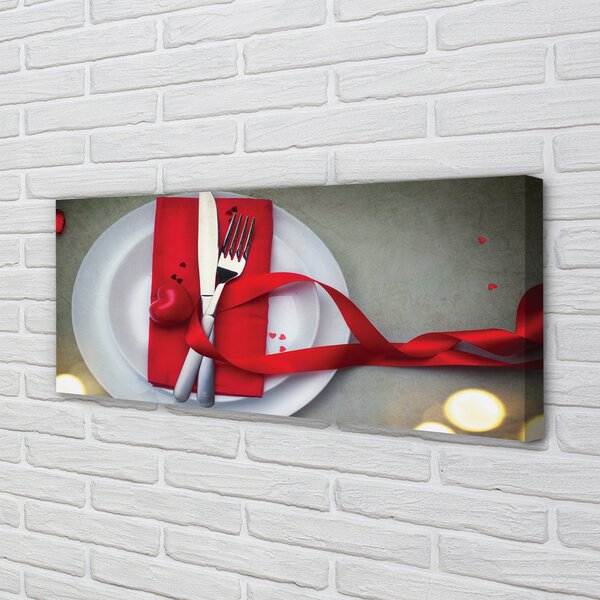 Duży obraz na płótnie Romantyczna Kolacja przy Świecach
