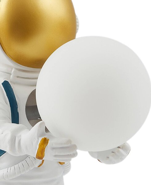 Lampa stołowa Kosmo Lindby, biały / opal, salon / jadalnia, ceramika, młodzieżowy