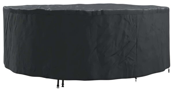 Pokrowiec na meble ogrodowe oksford 600d, wodoodporny i odporny na uv, czarny, okrągły 244x244x71 cm