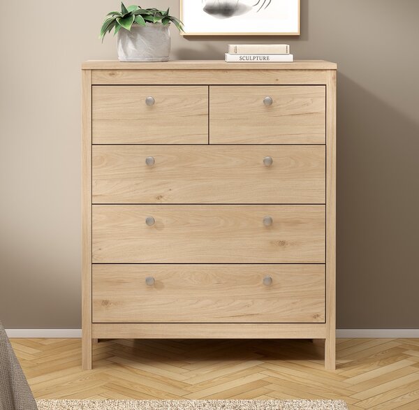 Nowoczesna komoda pokojowa z szufladami Madrid 3+2, jackson hickory