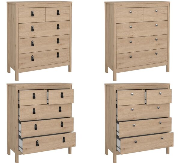 Nowoczesna komoda pokojowa z szufladami Madrid 3+2, jackson hickory
