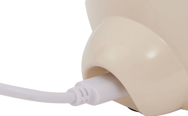 Lampa biurkowa LED Haas Lindby, możliwość ściemniania, kremowy / amber, pokój dziecięcy, tworzywo sztuczne, młodzieżowy