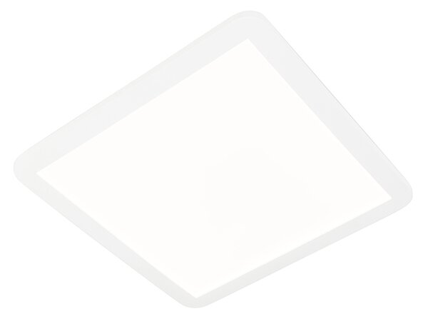 Plafon / Lampy sufitowe LED kwadratowy biały 40cm 3-stopniowe ściemnianie IP44 - Steve Oswietlenie wewnetrzne