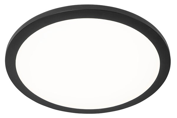 Plafon / Lampy sufitowe LED okrągły czarny 40cm 3-stopniowe ściemnianie IP44 - Steve Oswietlenie wewnetrzne
