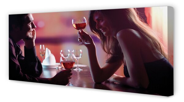 Duży obraz na płótnie Wspólny Toast nad Wodą