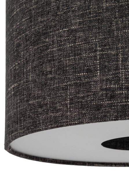 Lampa stojąca Amarela Nowodvorski Lighting, czarny, salon / jadalnia, tkanina / materiał / jedwab, nowoczesny