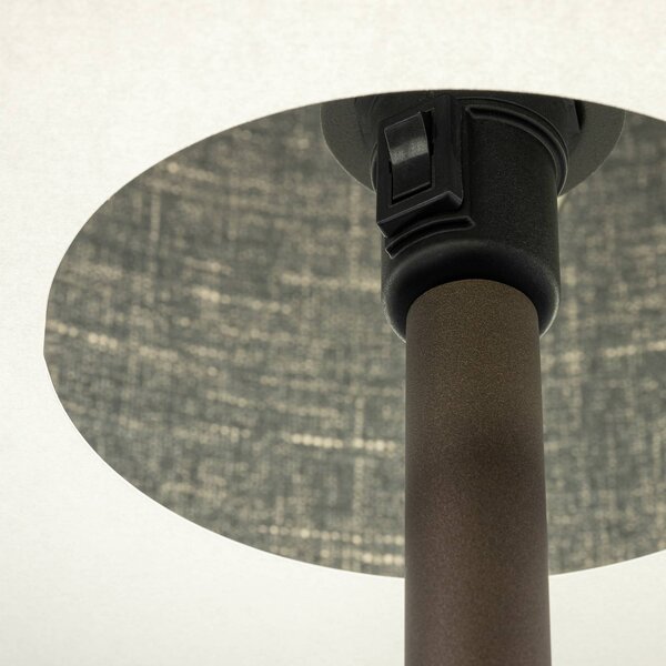 Lampa stojąca Amarela Nowodvorski Lighting, czarny, salon / jadalnia, tkanina / materiał / jedwab, nowoczesny