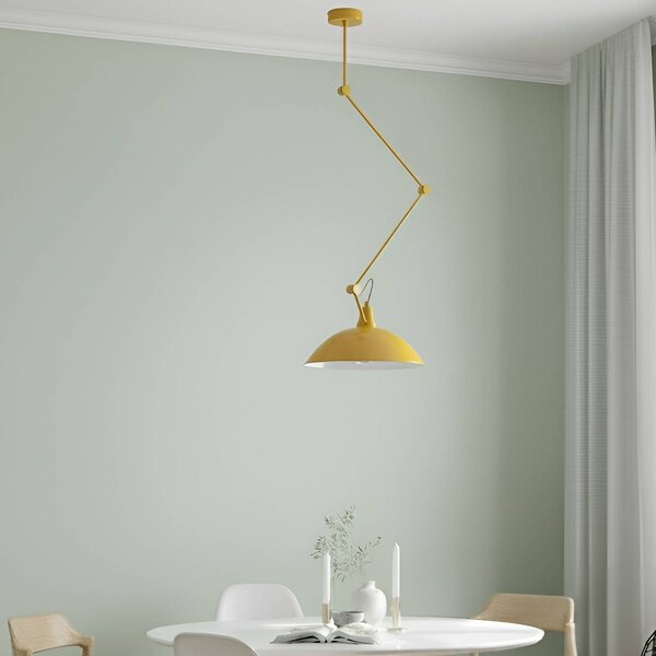 Lampa wisząca designerska Melos ALDEX, możliwość ściemniania, żółty / pomarańczowy, salon / jadalnia, metal, skandynawski