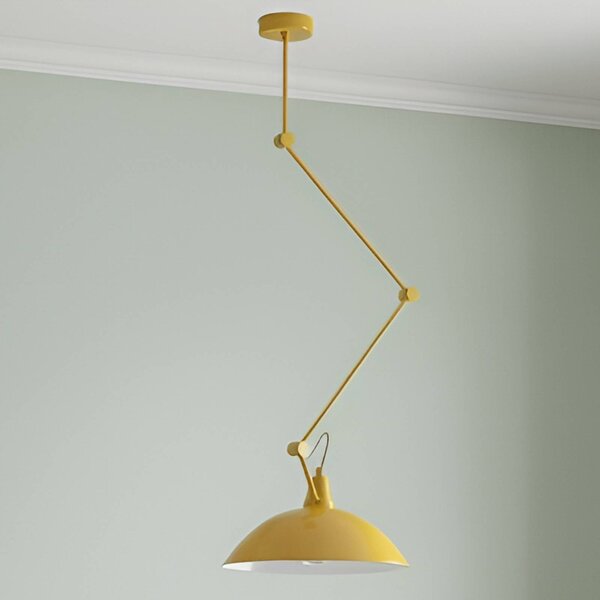 Lampa wisząca designerska Melos ALDEX, możliwość ściemniania, żółty / pomarańczowy, salon / jadalnia, metal, skandynawski