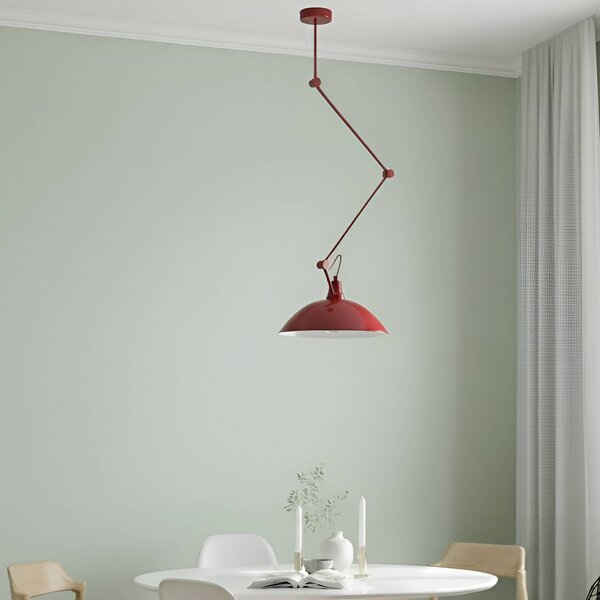 Lampa wisząca designerska Melos ALDEX, możliwość ściemniania, czerwony, salon / jadalnia, metal, skandynawski