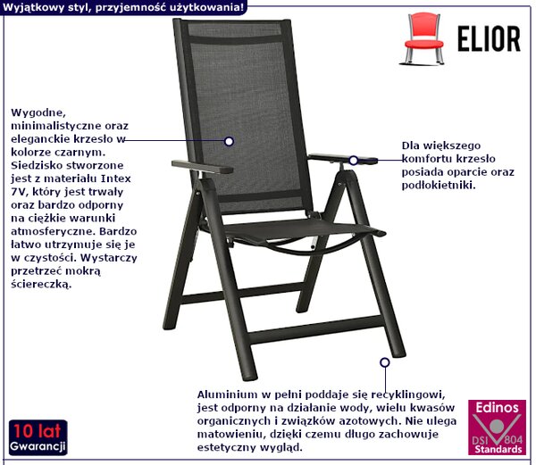 Zestaw dwóch składanych krzeseł do ogrodu A7-P04
