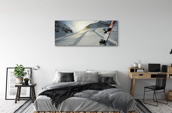 Obraz drukowany na płótnie Snowboardowy Raj W Alpach