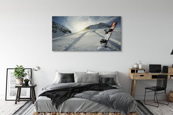 Obraz drukowany na płótnie Snowboardowy Raj W Alpach
