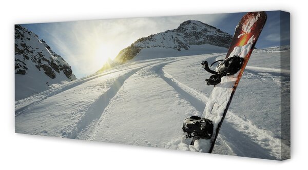 Obraz drukowany na płótnie Snowboardowy Raj W Alpach