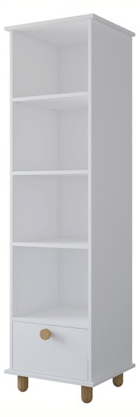 Zestaw mebli dziecięcych SIMPLE 3 el. biały - szafa, komoda, regał