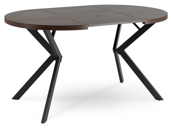 Stół rozkładany w stylu industrialnym Lugo 90-190 cm, orzech/czarny