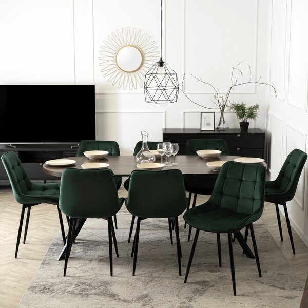 Stół rozkładany w stylu industrialnym Lugo 90-190 cm, orzech/czarny