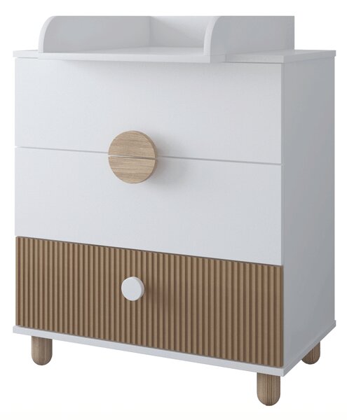 Zestaw mebli młodzieżowych Cozy LOFT Young biały - Łóżko 200x120, szafa, regał, komoda, biurko
