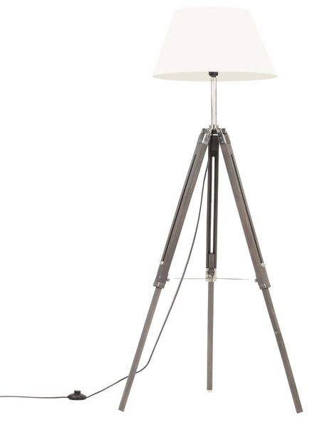 Szaro-biała lampa podłogowa z regulacją wysokości - EX199-Nostra