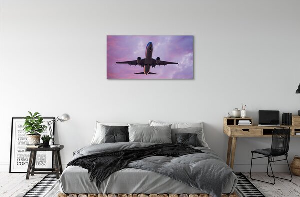 Obraz canvas na ścianę Samolot w Błękitnym Niebie