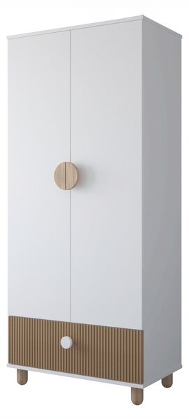 Zestaw mebli młodzieżowych Cozy LOFT Young biały - Łóżko 200x120, szafa, regał, komoda, biurko