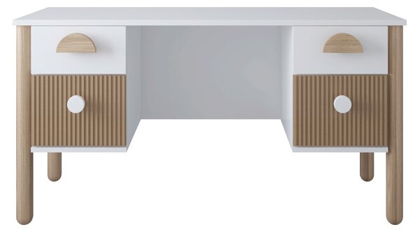 Zestaw mebli młodzieżowych Cozy LOFT Young biały - Łóżko 200x120, szafa, regał, komoda, biurko
