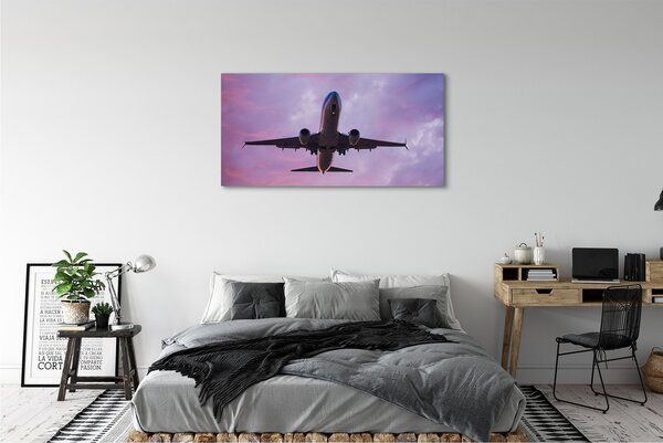 Obraz canvas na ścianę Samolot w Błękitnym Niebie
