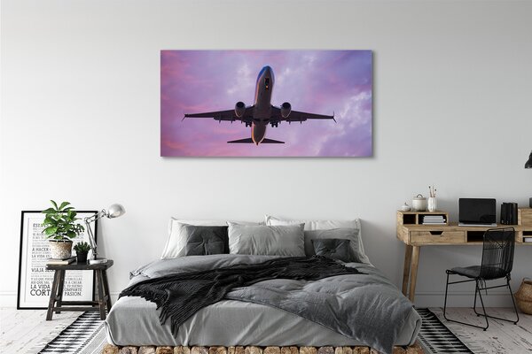 Obraz canvas na ścianę Samolot w Błękitnym Niebie