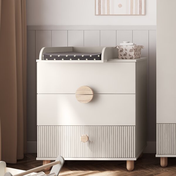 Zestaw mebli młodzieżowych Cozy LOFT Junior kaszmir - szafa, regał, komoda, biurko, szafka nocna