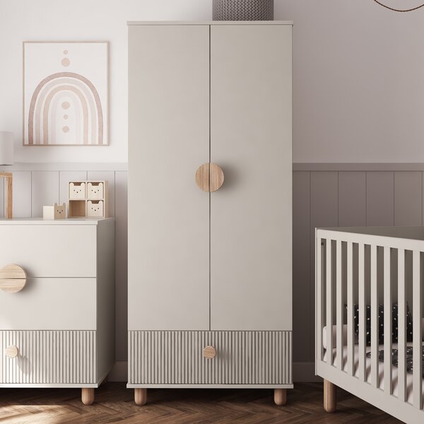 Zestaw mebli młodzieżowych Cozy LOFT Junior kaszmir - szafa, regał, komoda, biurko, szafka nocna