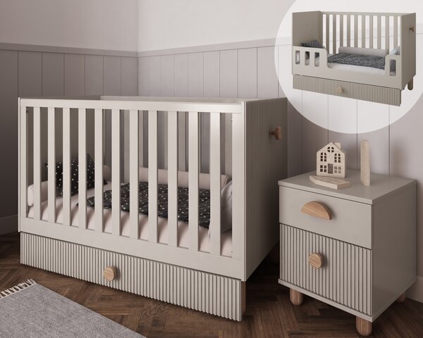 Łóżeczko 2w1 Cozy LOFT - Kaszmir