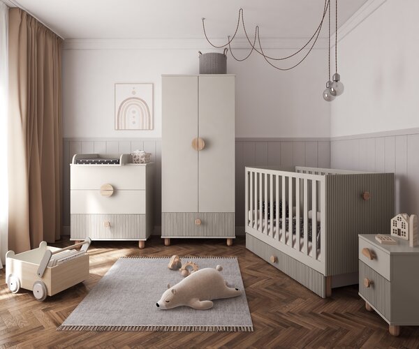 Łóżeczko 2w1 Cozy LOFT - Kaszmir