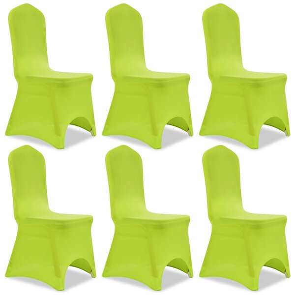 Elastyczne pokrowce na krzesło zielone 6 szt