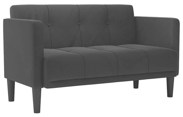 Sofa dwuosobowa czarna 111 cm aksamit