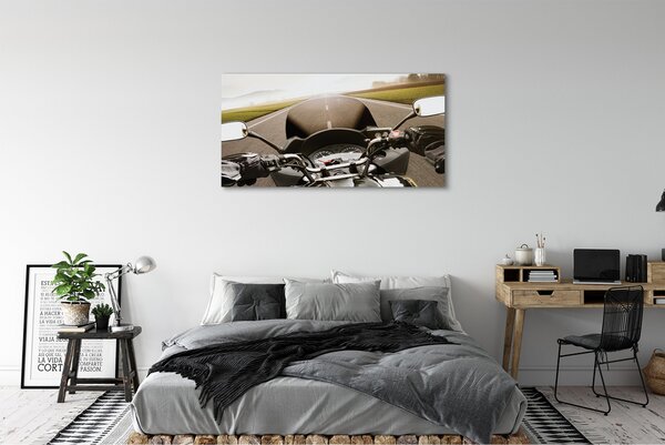Duży obraz na płótnie Motocykl na Górskiej Trasie